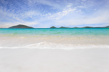 Image showing White sandy beaches of Port Stephens