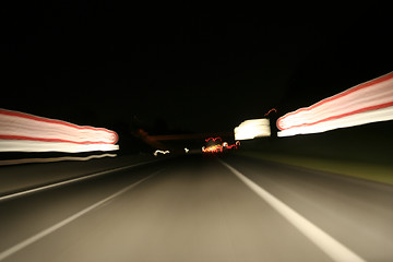 Image showing Night on the road