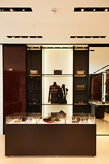 Image showing luxury and fashionable european different clothes shop