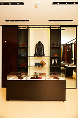 Image showing luxury and fashionable european different clothes shop