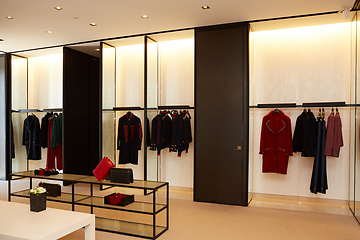 Image showing luxury and fashionable european different clothes shop