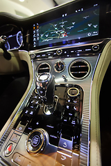 Image showing close up of the car control panel