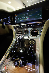 Image showing close up of the car control panel