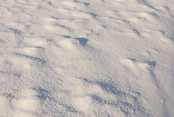 Image showing Snow drifts in winter