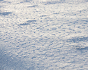 Image showing Snow drifts in winter