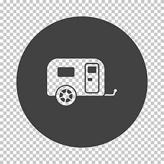 Image showing Camping family caravan car  icon