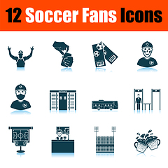 Image showing Soccer Fans Icon Set