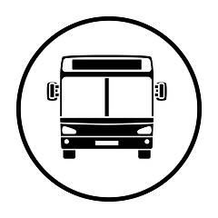 Image showing City bus icon front view