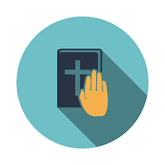 Image showing Hand on Bible icon