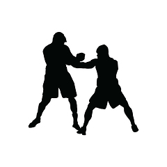 Image showing Boxing silhouette