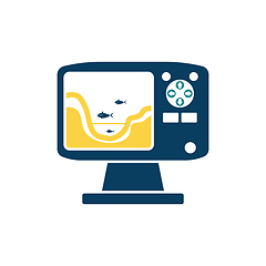 Image showing Icon of echo sounder  