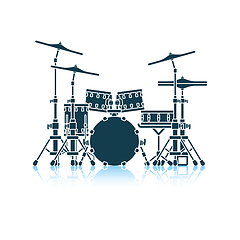 Image showing Drum set icon