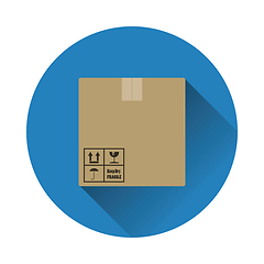 Image showing Cardboard package box icon