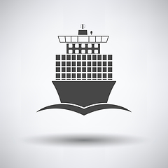 Image showing Container ship icon front view