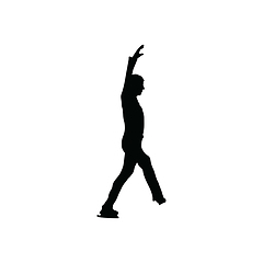 Image showing Figure skate man silhouette