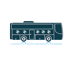 Image showing Football Fan Bus Icon