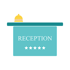 Image showing Hotel reception desk icon