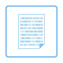 Image showing Sheet With Binary Code Icon