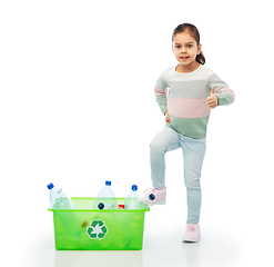 Image showing smiling girl sorting plastic waste