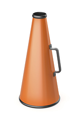 Image showing Orange vintage megaphone