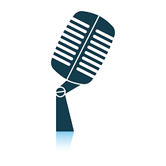 Image showing Old microphone icon