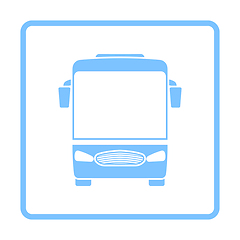 Image showing Tourist Bus Icon Front View