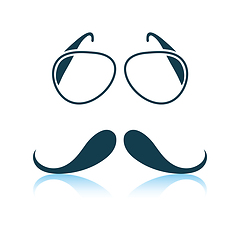 Image showing Glasses and mustache icon