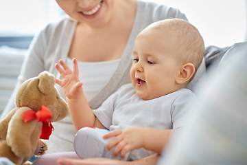 Image showing close up of mother with little baby at home