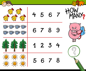 Image showing counting activity for kids