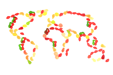 Image showing candy world map