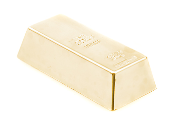 Image showing golden brick isolated