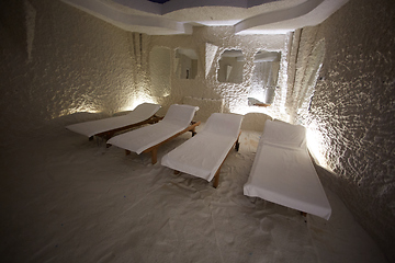 Image showing Salt room. Halotherapy for treatment of respiratory diseases.