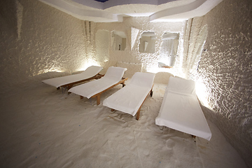 Image showing Salt room. Halotherapy for treatment of respiratory diseases.