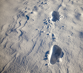 Image showing deep snow drifts