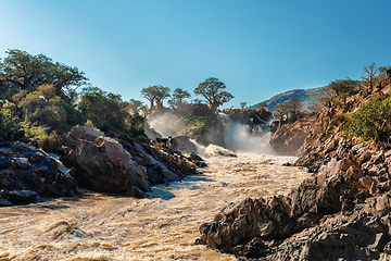 Image showing Epupa Falls on the Kunene River in Namibia