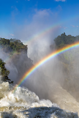 Image showing Rainbow on Victoria falls, Zimbabwe, Africa