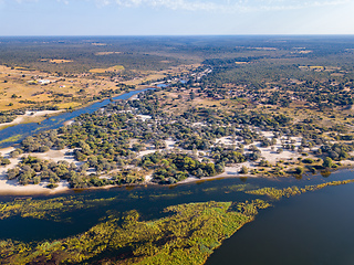 Image showing Okavango delta river in north Namibia, Africa