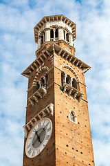 Image showing Clock tower in Verona, Italy