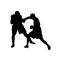 Image showing Boxing silhouette