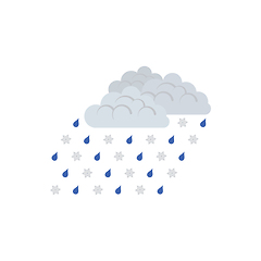 Image showing Rain with snow icon