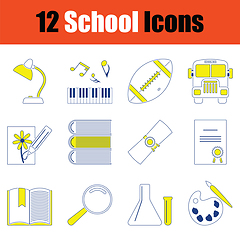 Image showing School icon set