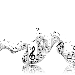 Image showing Musical Notes Design