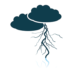 Image showing Clouds And Lightning Icon