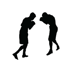 Image showing Boxing silhouette