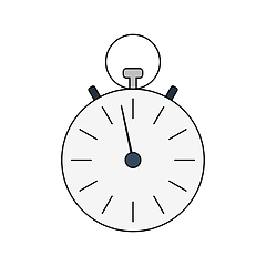 Image showing Flat design icon of Stopwatch