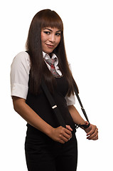 Image showing Woman in suspenders