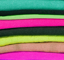 Image showing pile of colorful clothes