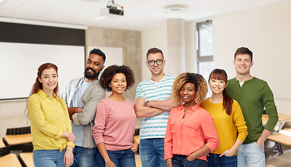 Image showing group of smiling international university students