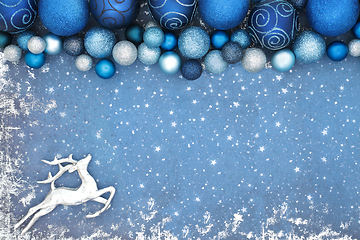 Image showing Christmas Eve North Pole Reindeer Concept Background Border