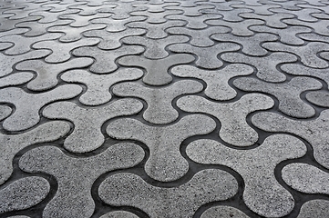 Image showing tiles lined with a geometric pattern